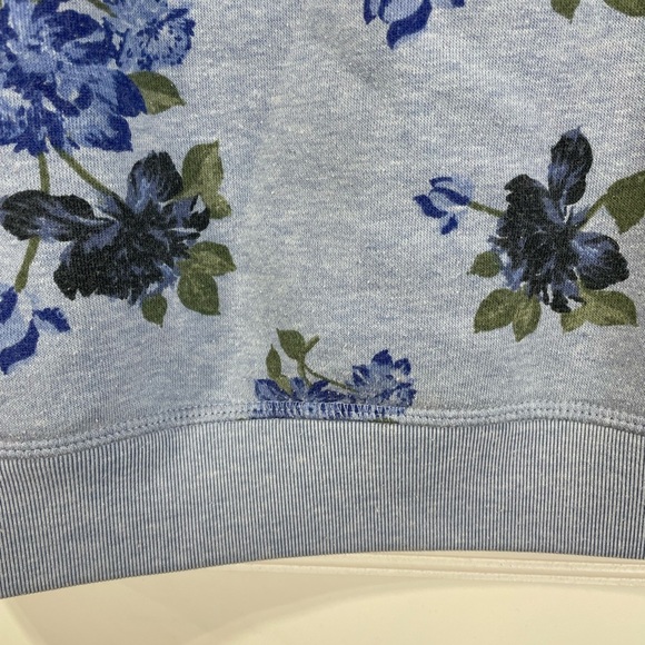 Karen Scott Blue Floral Sweater Petite Medium Women’s - Picture 3 of 6